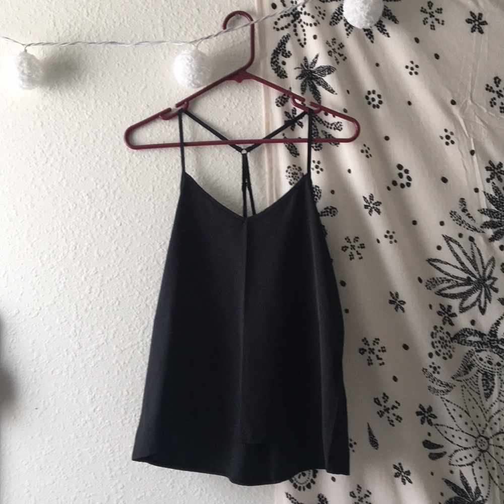 black silk tank